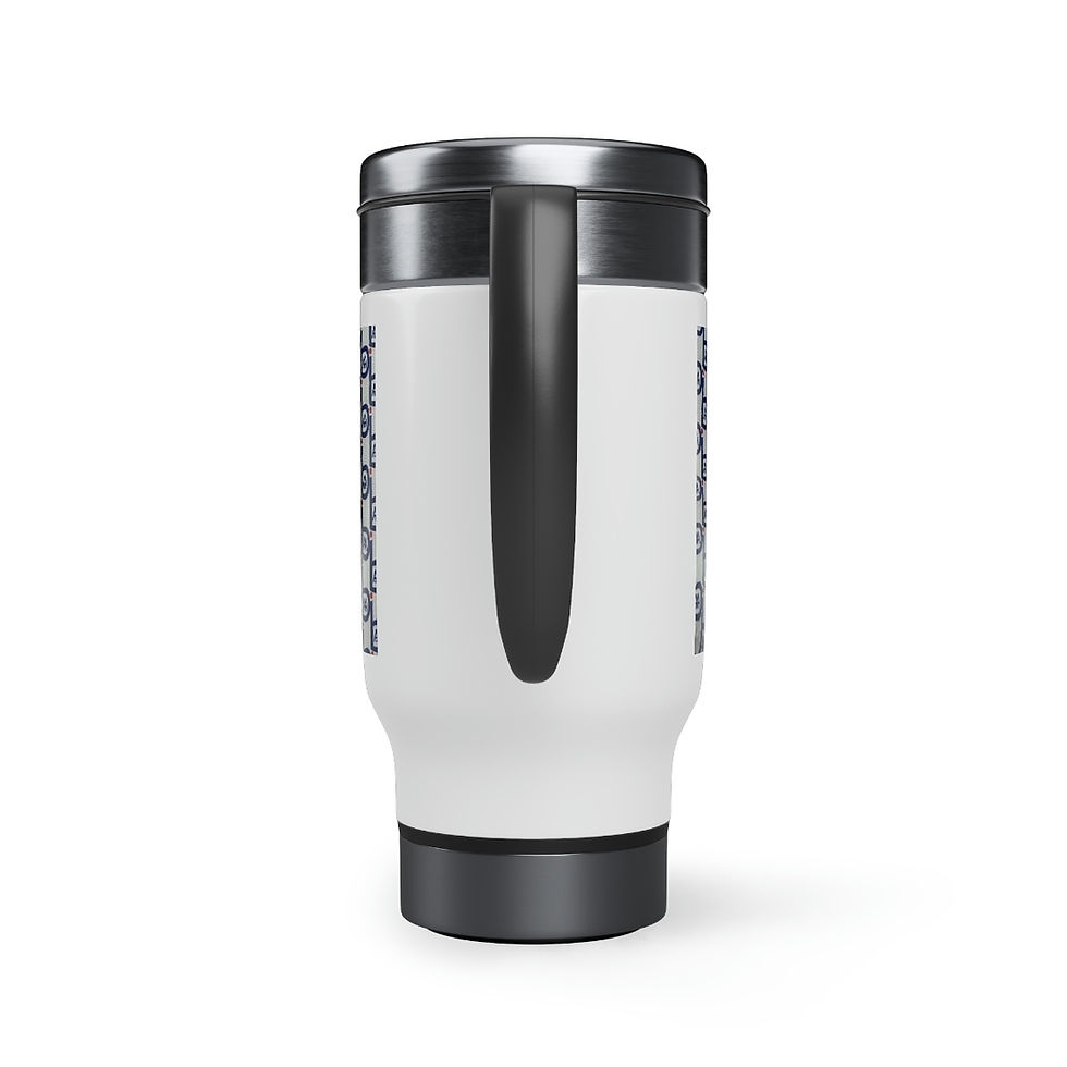 Thumbnail: Stainless Steel Travel Mug with Handle, 14oz
