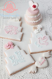 シュガークラフト、アイシングクッキー，シュガーケーキ，ウェディング