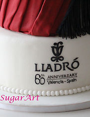 オーダーメードウェディングケーキ，シュガークラフトウェディングケーキ、リヤドロ