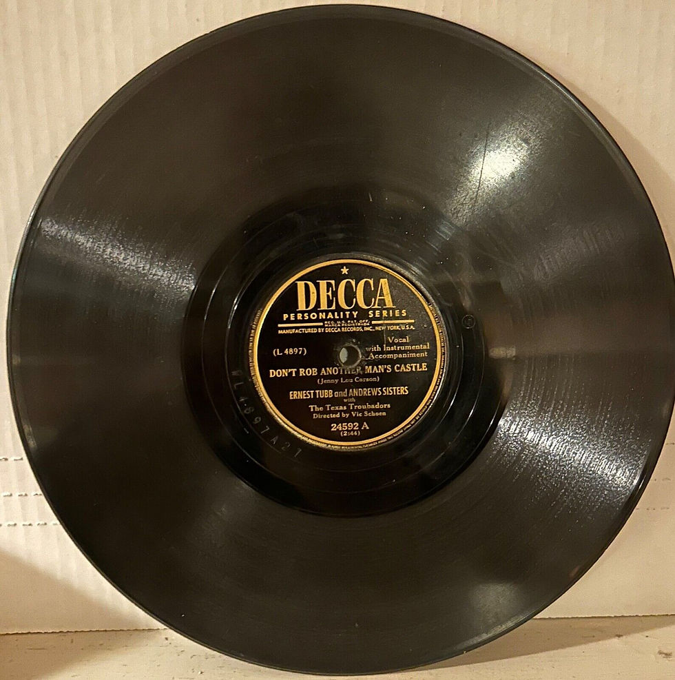 Thumbnail: ERNEST TUBB & ANDREW SISTERS DECCA 24592 Don't Rob Another Man's Castle