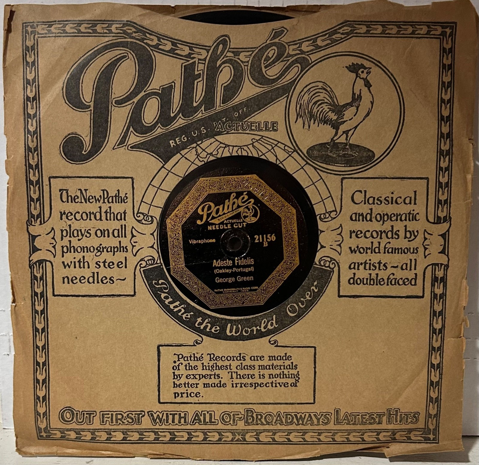 GEORGE GREEN PATHE 21156 Silent Night, Holy Night/Adeste Fidelis
