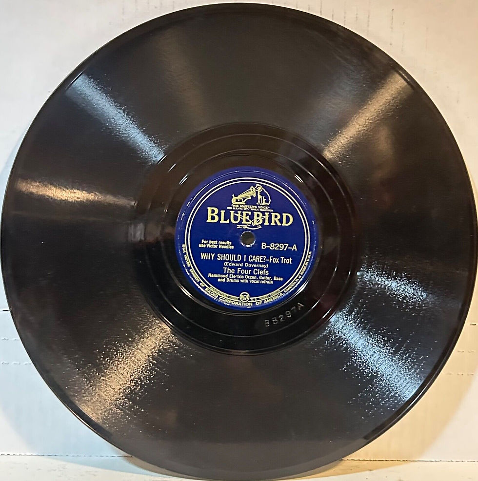 Thumbnail: THE FOUR CLEFS BLUEBIRD 8297 Why Should I Care?/ The Jive Is Jumpin'