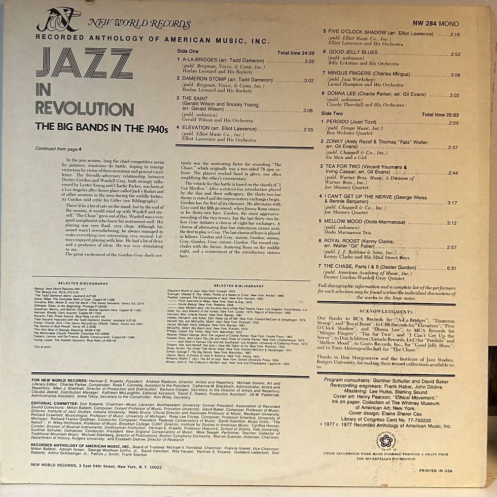 Thumbnail: JAZZ IN REVOLUTION NEW WORLD 284 The Big Bands in the 1940s. M-