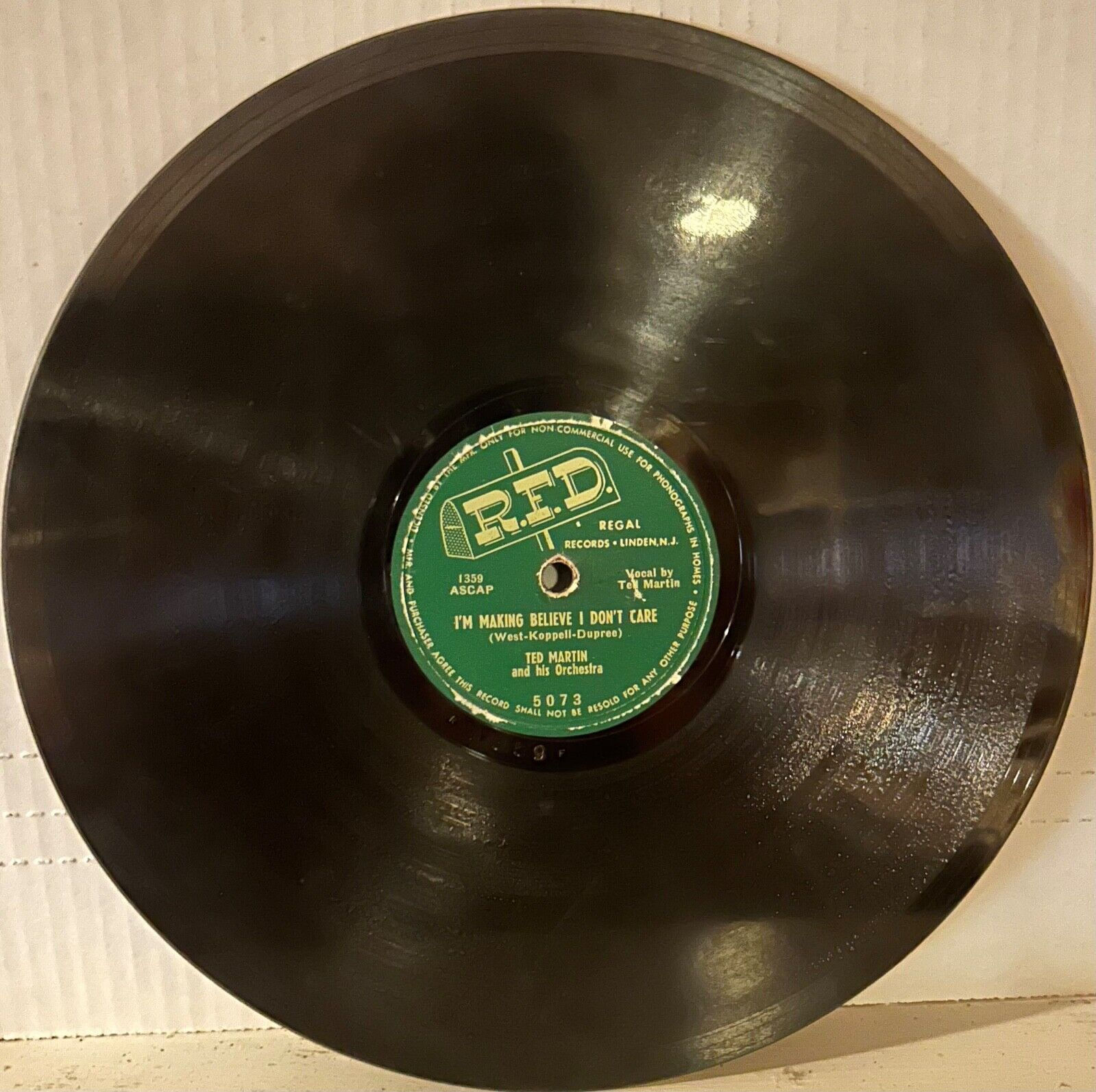 TED MARTIN RFD 5073 I've Got That Lonesome Feelin'/I'm Makin' Believe I Don't Ca