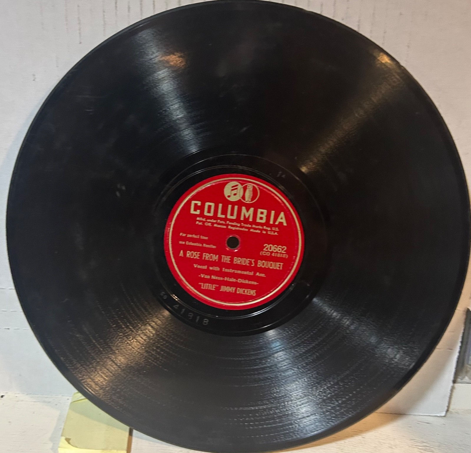 LITTLE JIMMY DICKENS COLUMBIA 20662 A Rose From The Bride's Bouquet/Lovin' Lies
