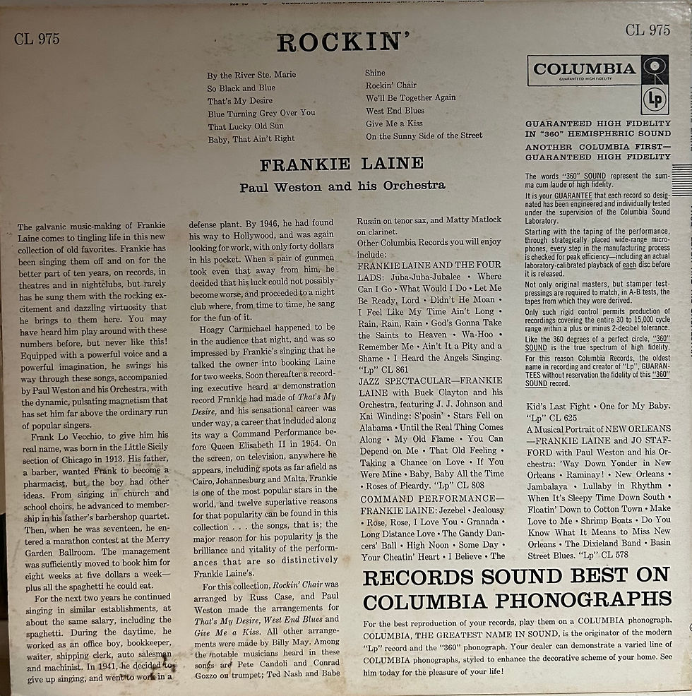 Thumbnail: FRANKIE LAINE COLUMBIA 975 Rockin'