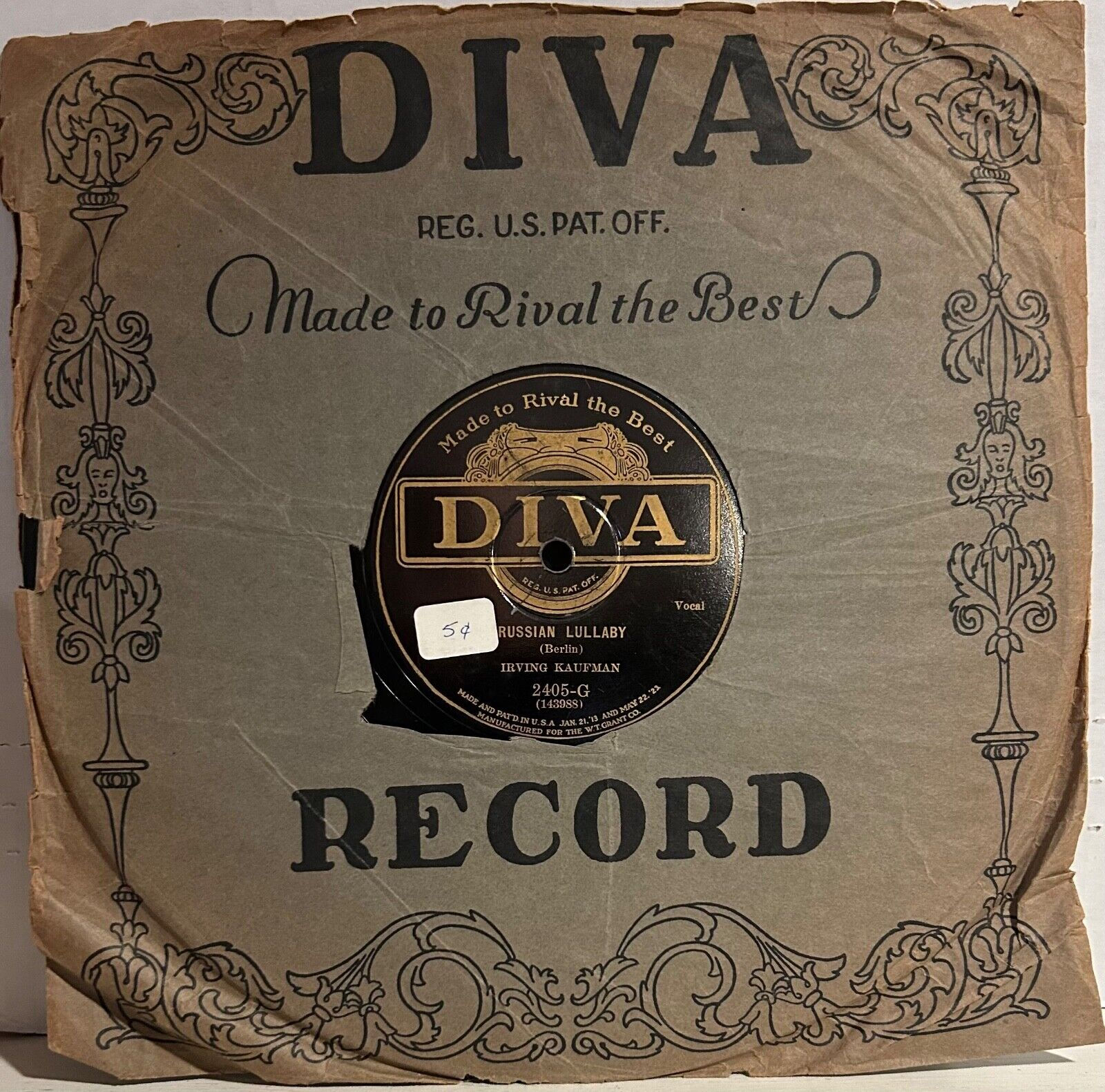 IRVING KAUFMAN DIVA 2405 Rosy Cheeks/ Russian Lullaby