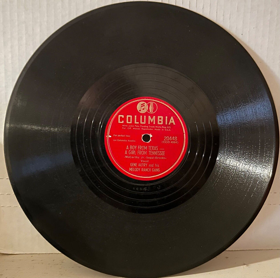 Thumbnail: GENE AUTRY COLUMBIA 20448 Blue Shadows On The Trail/A Boy From Texas - A Girl Fr