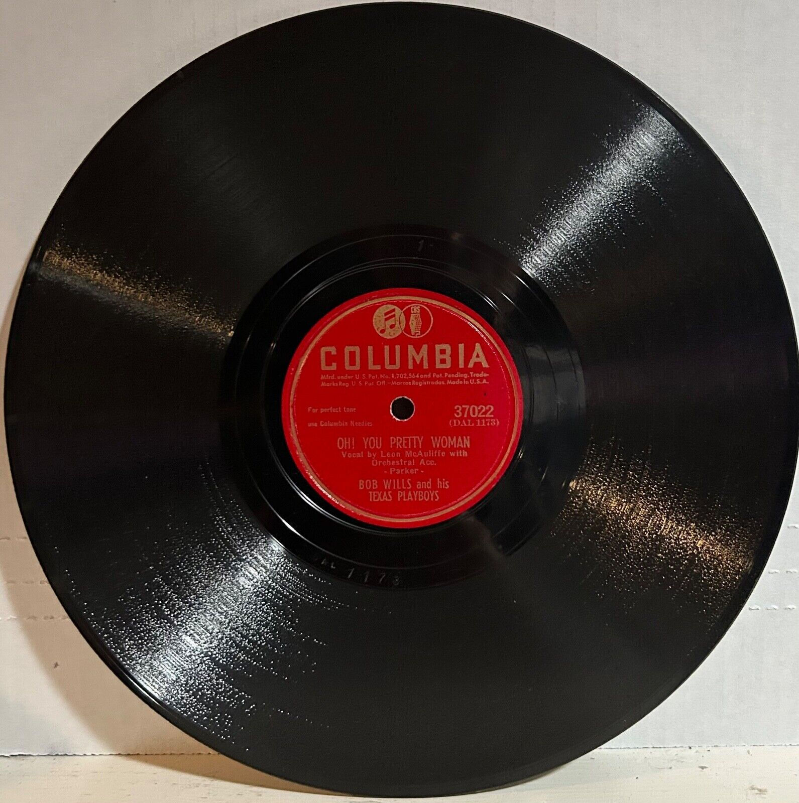 BOB WILLS COLUMBIA 37022 Oh! You Pretty Woman/I Knew The Moment I Lost You