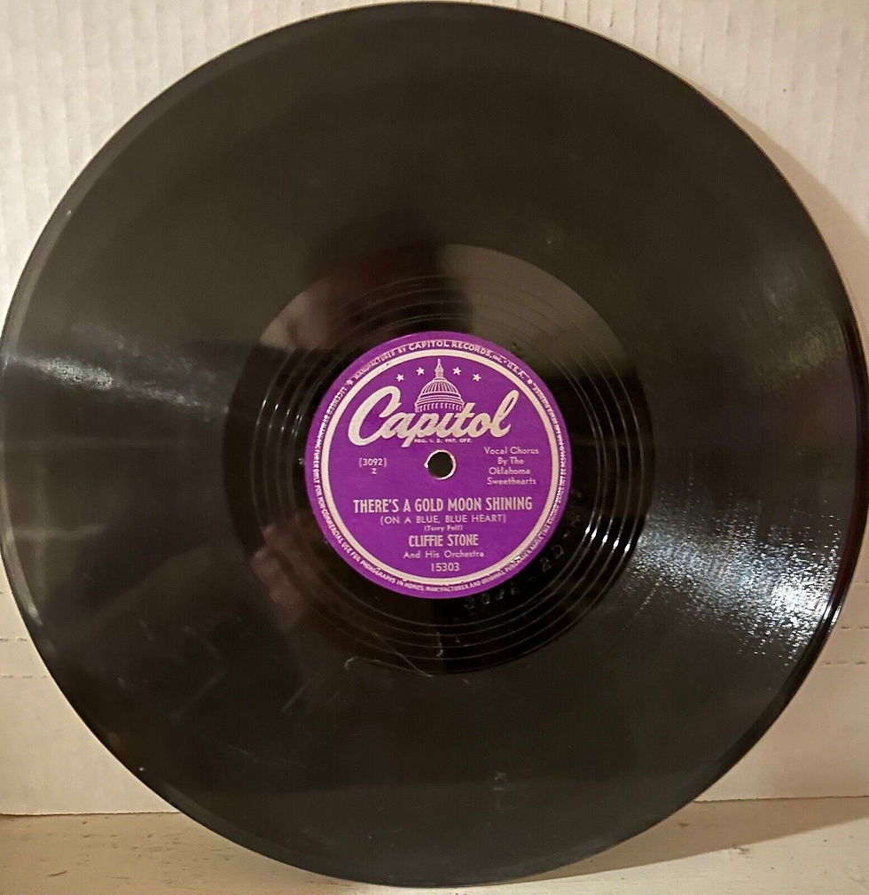 Thumbnail: CLIFFIE STONE CAPITOL 15303 Cream of Kentucky/There's A Gold Moon Shining