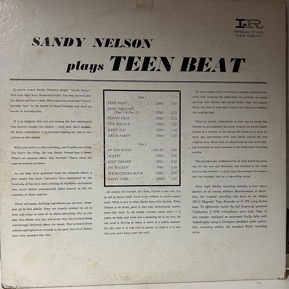 Thumbnail: SANDY NELSON IMPERIAL 9105 Teen Beat