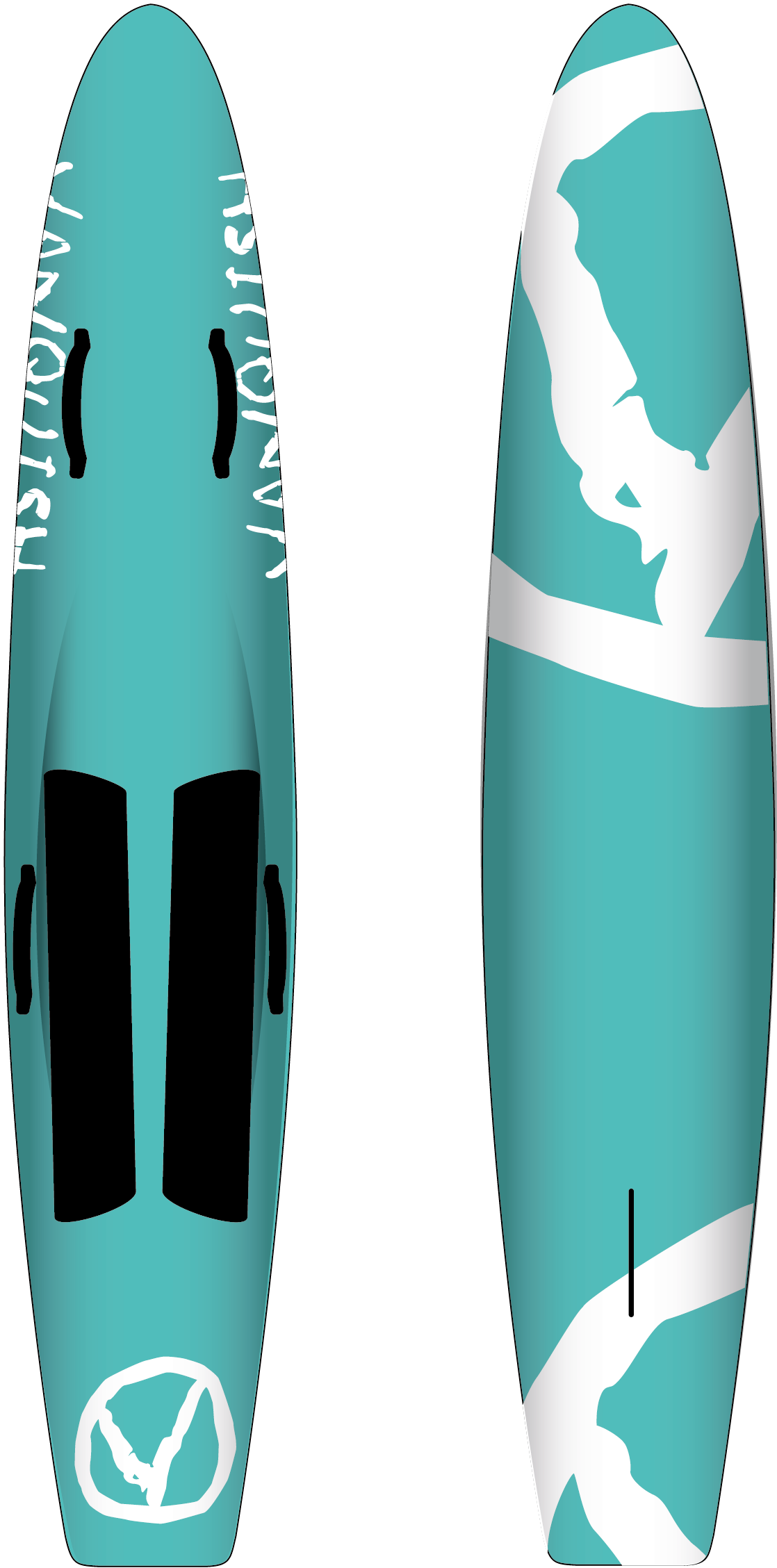 VANQUISH 8'10 NIPPER BOARD TURQUOISE WHITE V