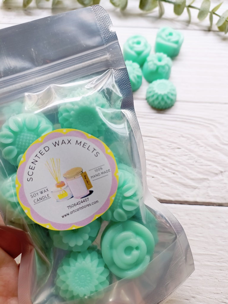 Thumbnail: Lime Green floral -Aroma Wax melts