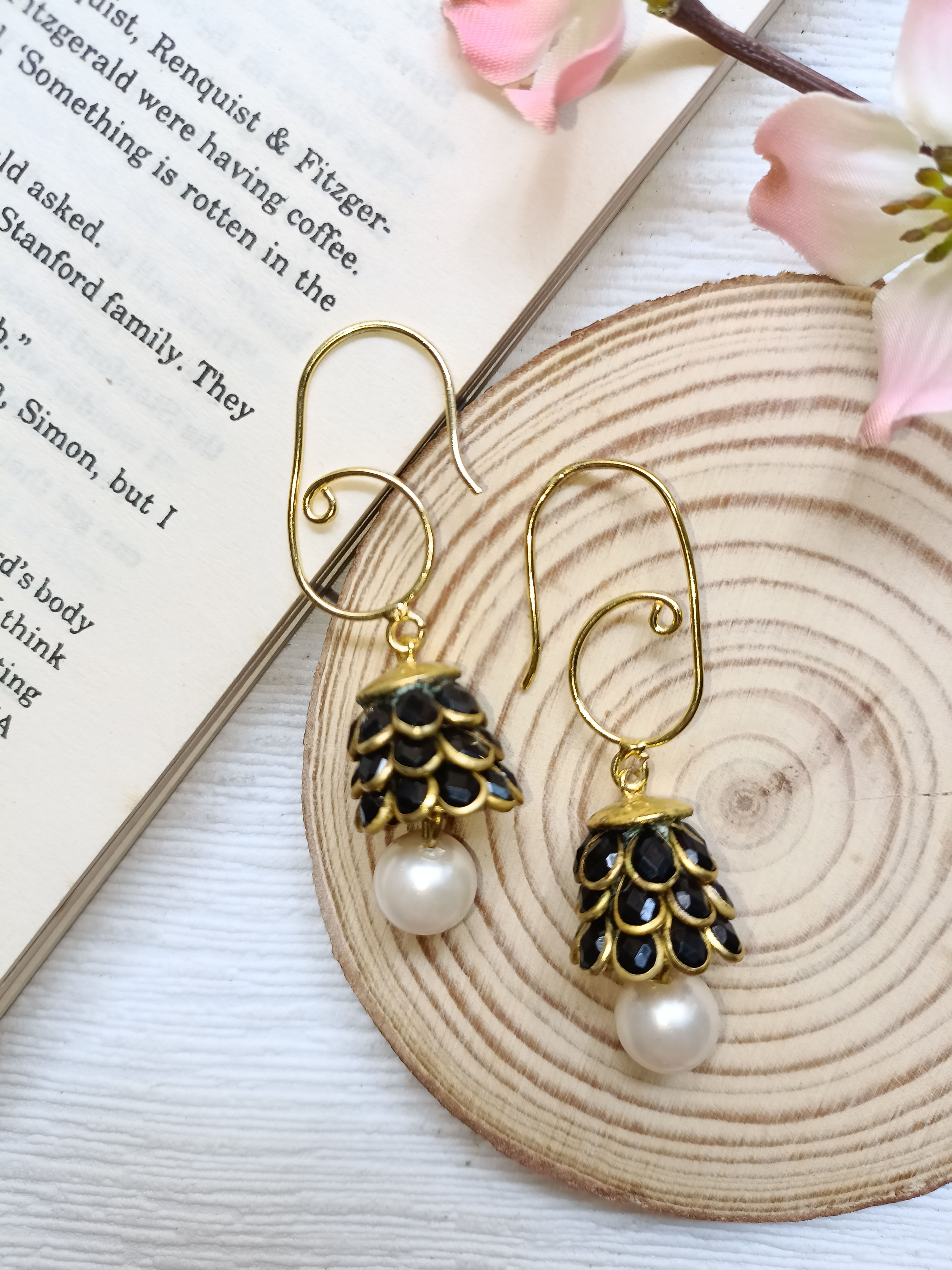 Black Pachi Jhumkas
