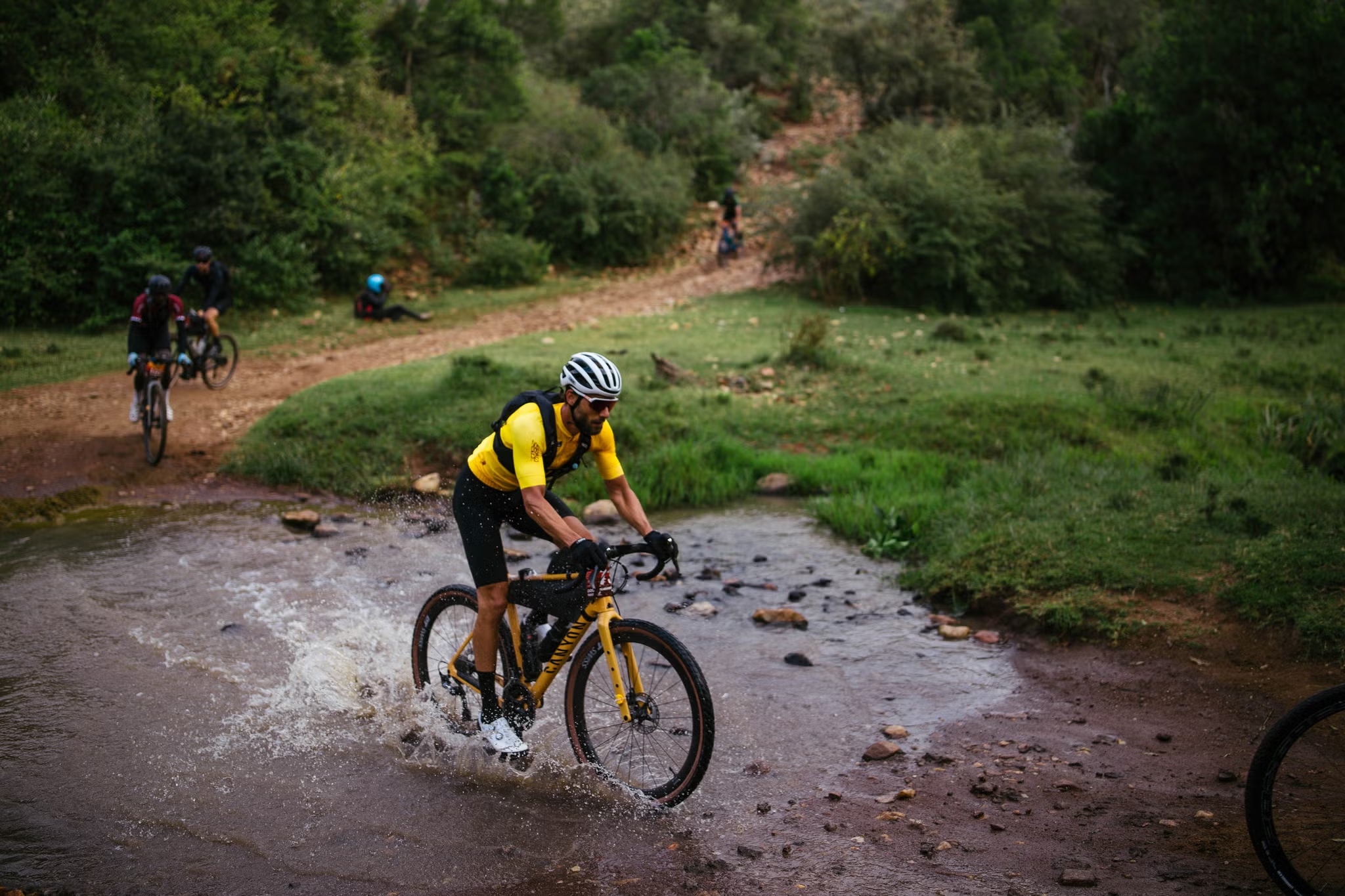 Wema adventures cycling in Laikipia Kenya gravel cycling wildlife corridor.
