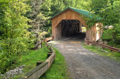 Ride Vermont Gravel & Covered bridge with Wema Adventures.