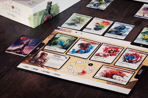 A game of Chroma Arcana in progress