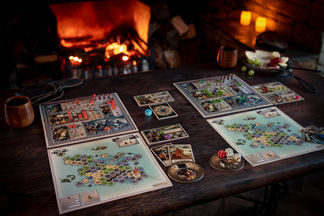 A Wayfarer's Tale in front of an open fire