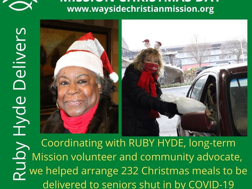 CHRISTMAS 2020 AT THE MISSION Delivering Meals to Senior Shut In by COVID-19