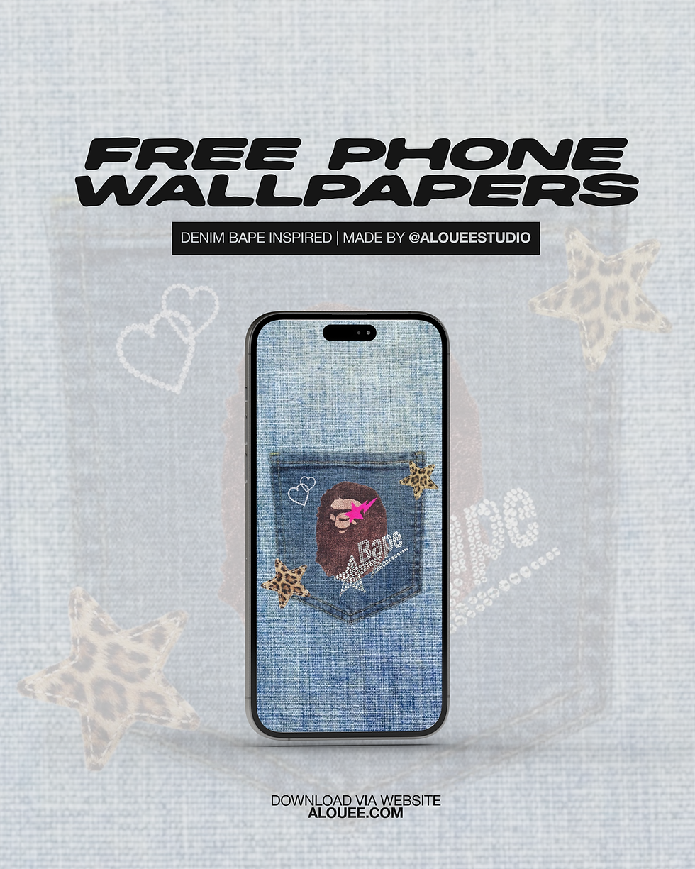 Thumbnail: DENIM BAPE INSPIRED PHONE WALLPAPERS