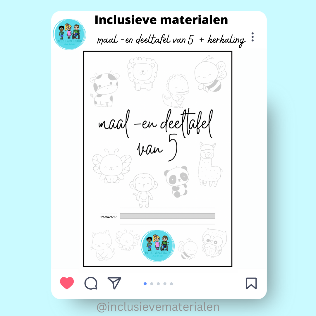 maal -en deeltafel van 5