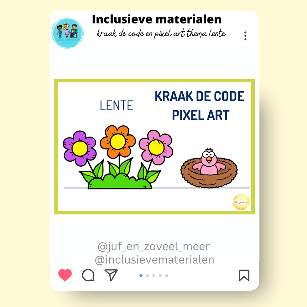 Thumbnail: Kraak de code en pixelart thema lente