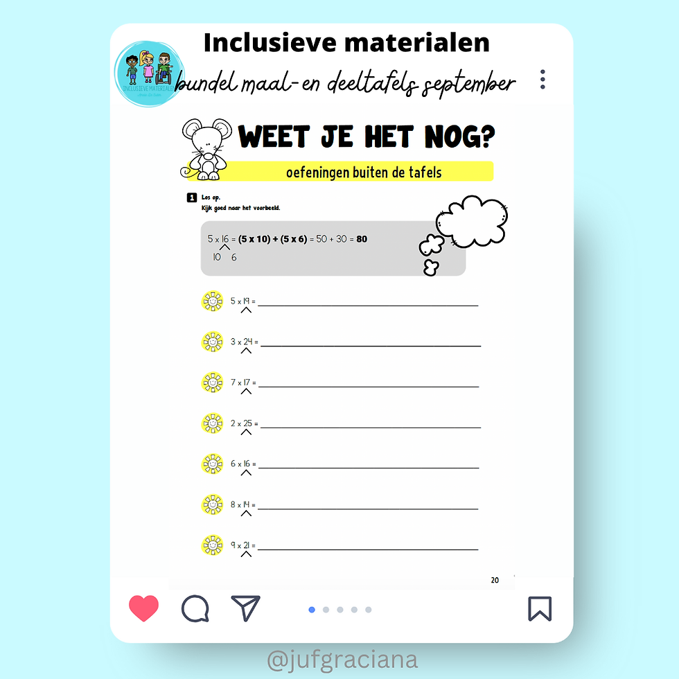 Thumbnail: Oefenbundel maal-en deeltafels september