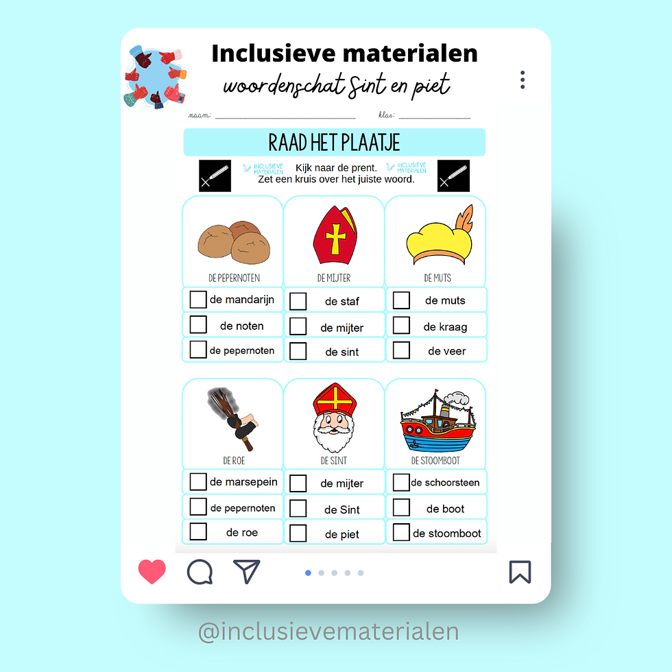 Thumbnail: Woordenschat Sint & piet: bundel kleuter en lager onderwijs
