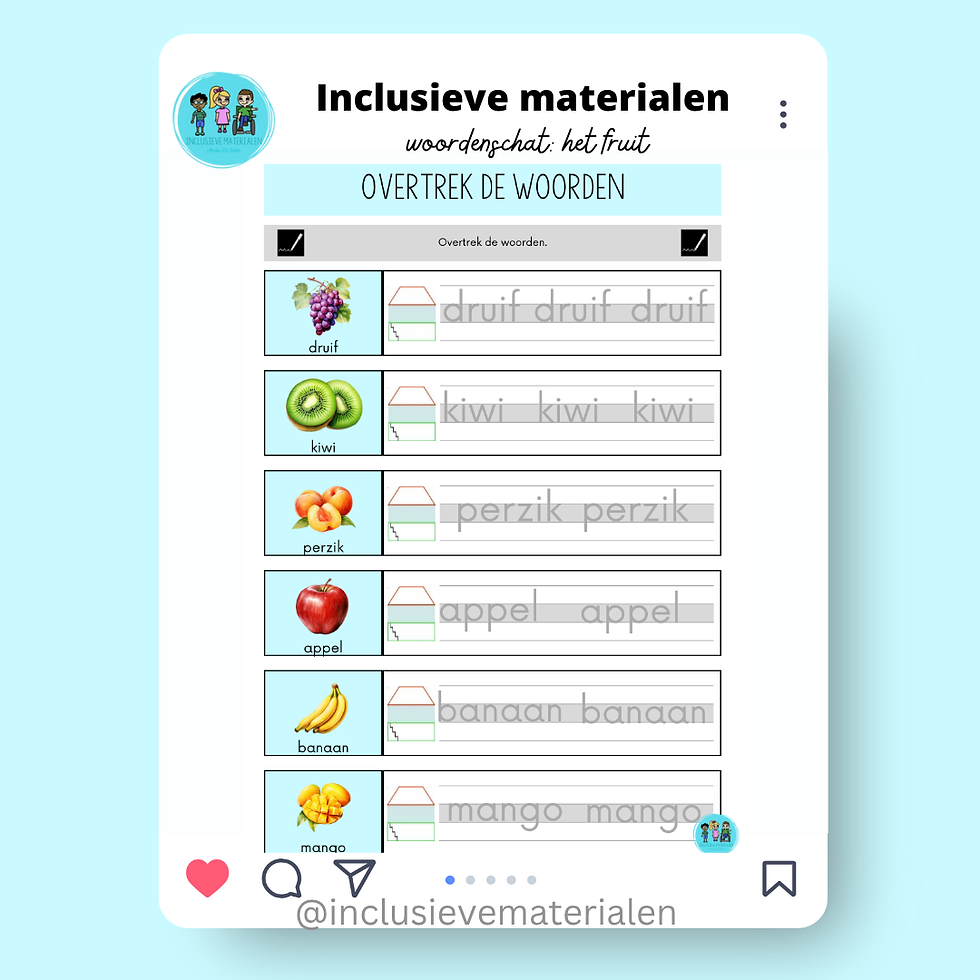 Thumbnail: Woordenschat bundel fruit: kleuter en lager