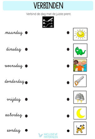 Dagen van de week: spelletjes en werkblaadjes