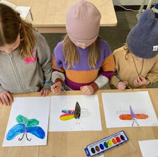 Thematic Painting with watercolour paint and mixed-media 