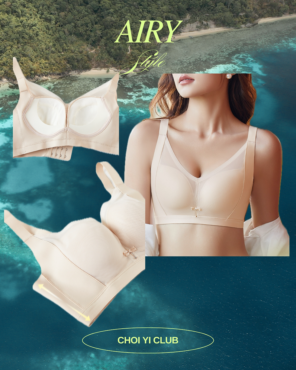 縮圖：34/36/38B裸感簡約光面彈滑杯Bra