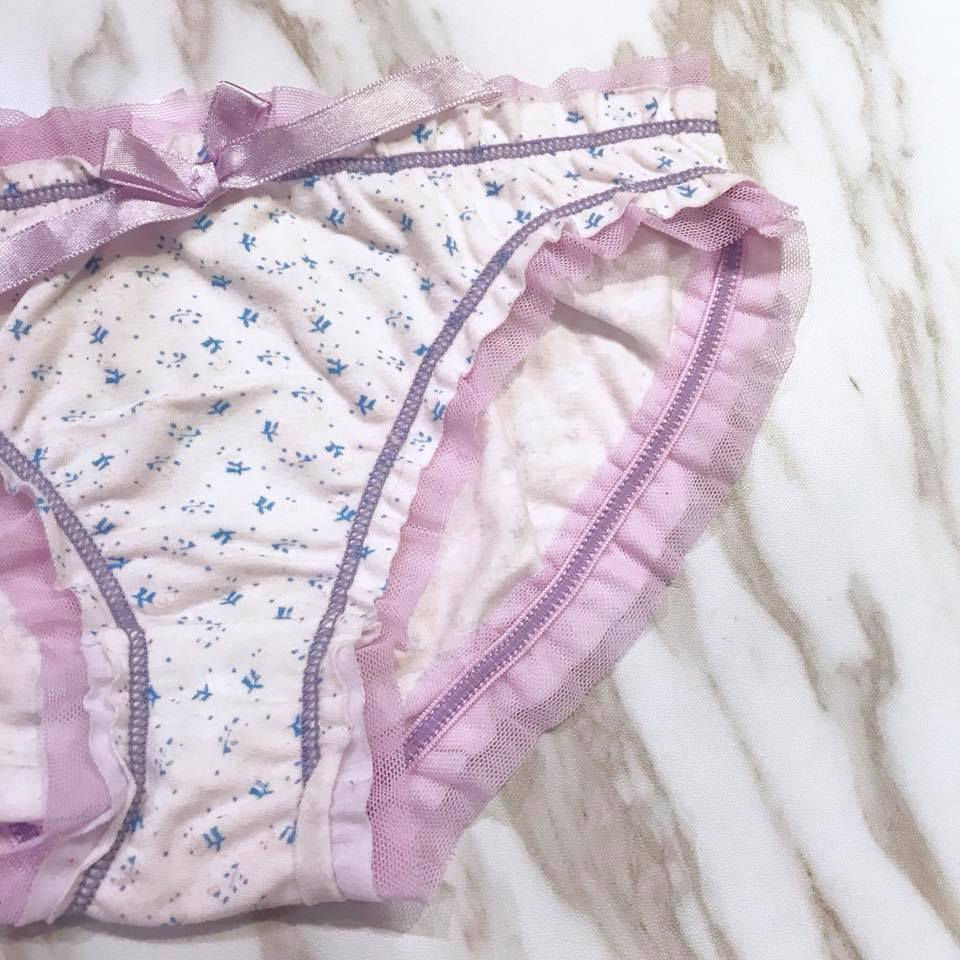 縮圖：低腰棉質拼色紗邊內褲(Low rise Panty)