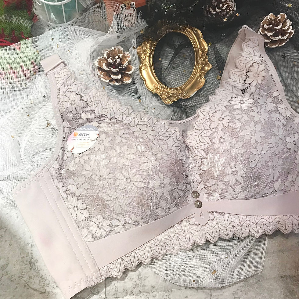 縮圖：38-44CD 莫代爾提拉網棉感無圈Bra