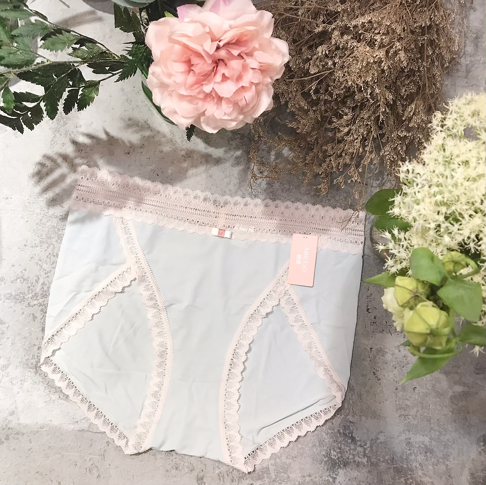 縮圖：(1Set)中高腰糖果色蕾絲輕羽幼滑高叉內褲mid-high rise panties