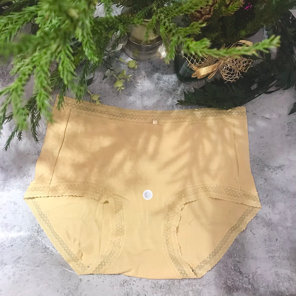 縮圖：中腰MINI窩夫格紋莫代爾內褲Medium rise Panty