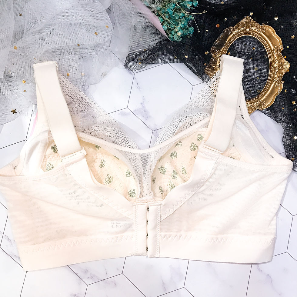 縮圖：36-44C艾草抑菌無圈網背無鋼圈Bra