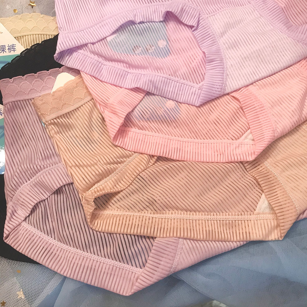 縮圖：中腰冰絲輕薄裸內褲midium rise panty