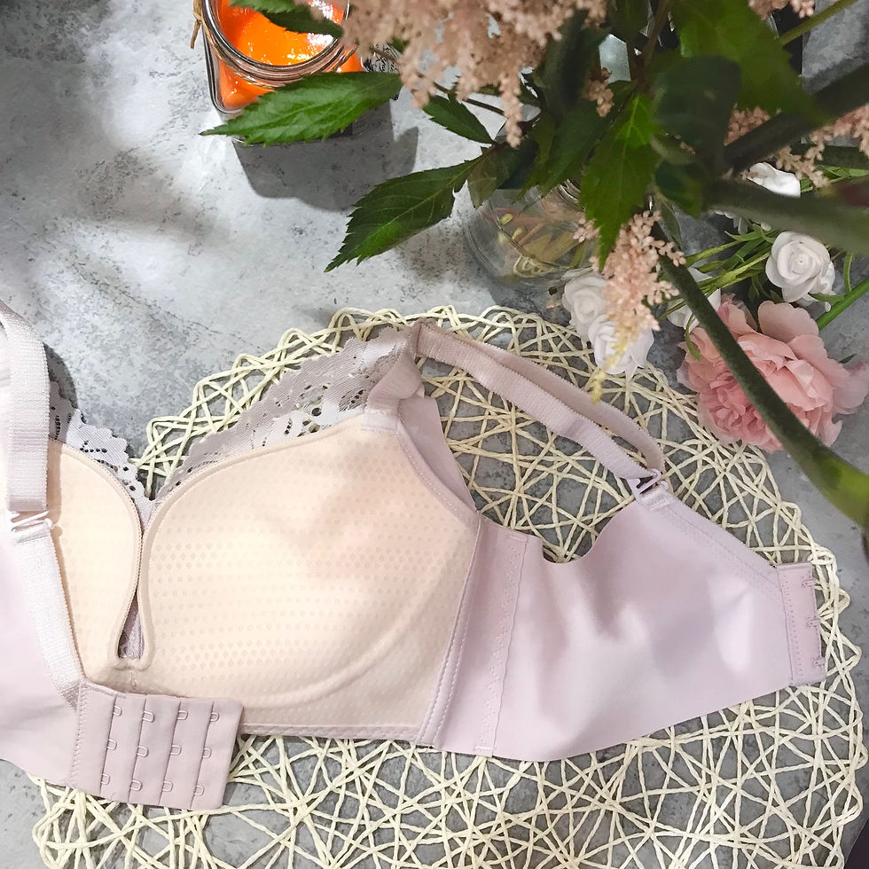 縮圖：36AB CUP 迷漫花布嬰兒棉無鋼圈Push Up Bra