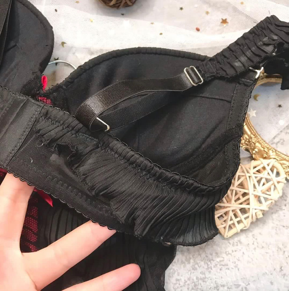 縮圖：32B 出口紗面虎紋胸圍套裝Bra Set