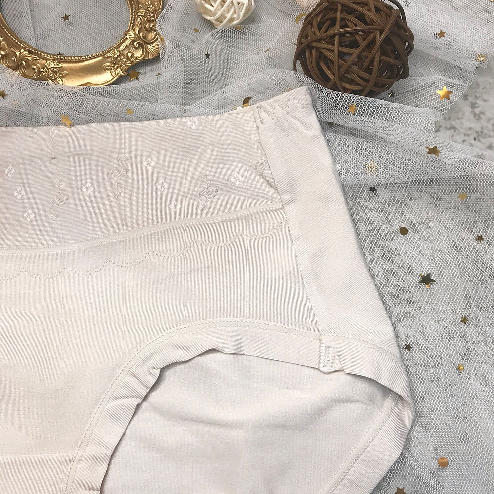 縮圖：中腰前腹寬邊棉執莫代爾內褲 Medium rise Panty