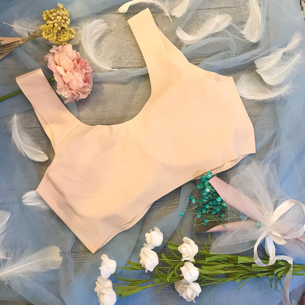 縮圖：日本生まれのTechno style😴單色無痕舒適睡眠裸感內衣Bra Top