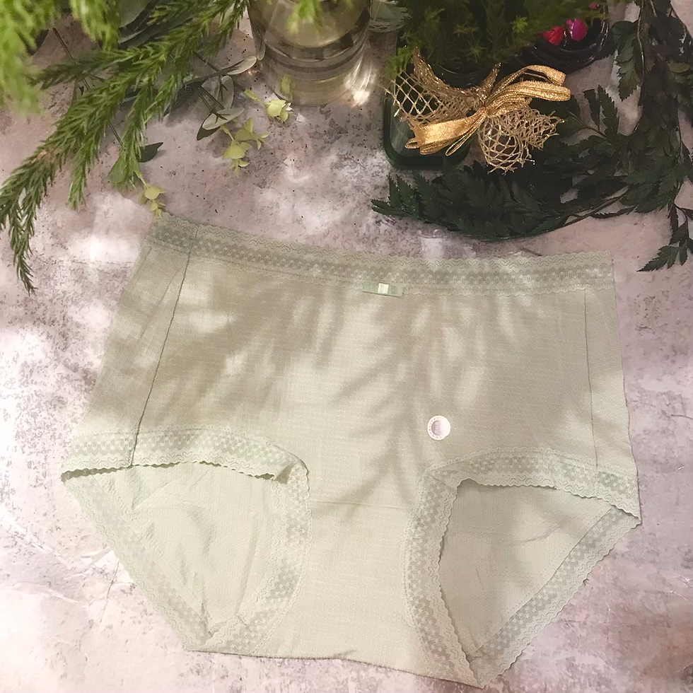 縮圖：中腰MINI窩夫格紋莫代爾內褲Medium rise Panty