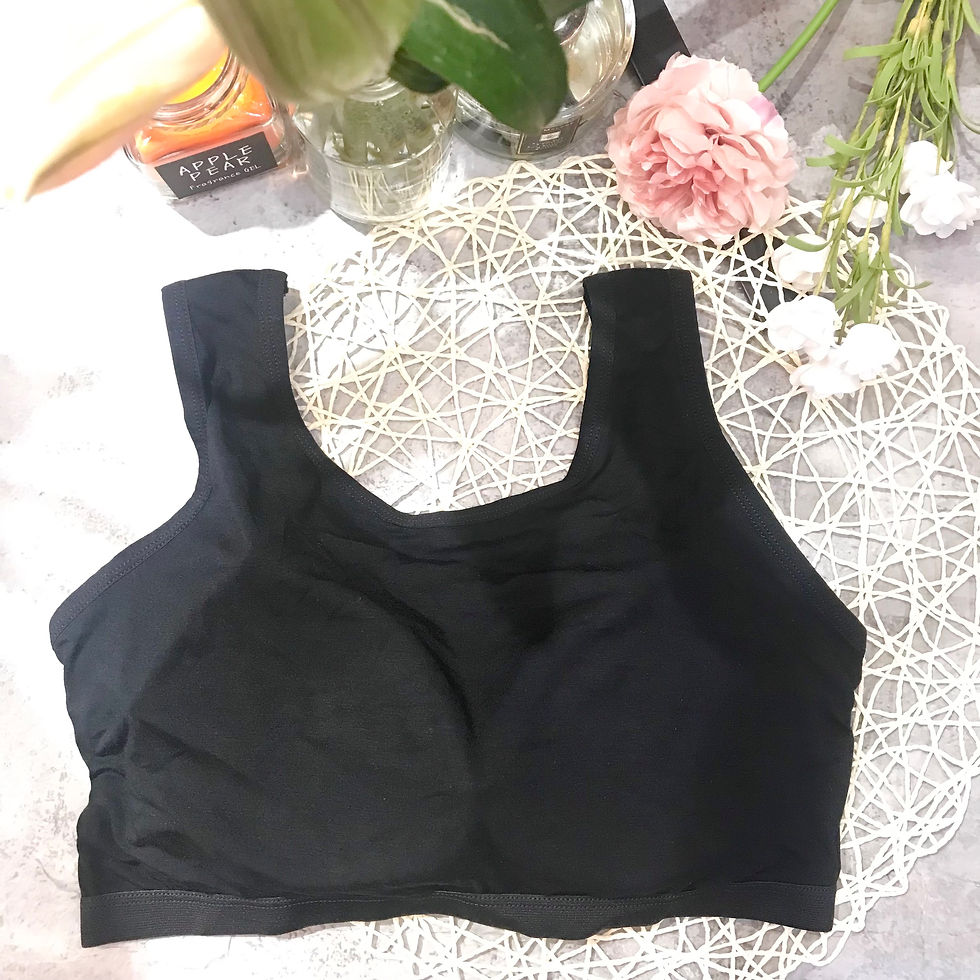 縮圖：BASIC固定胸墊棉背心半截‍Bra Top