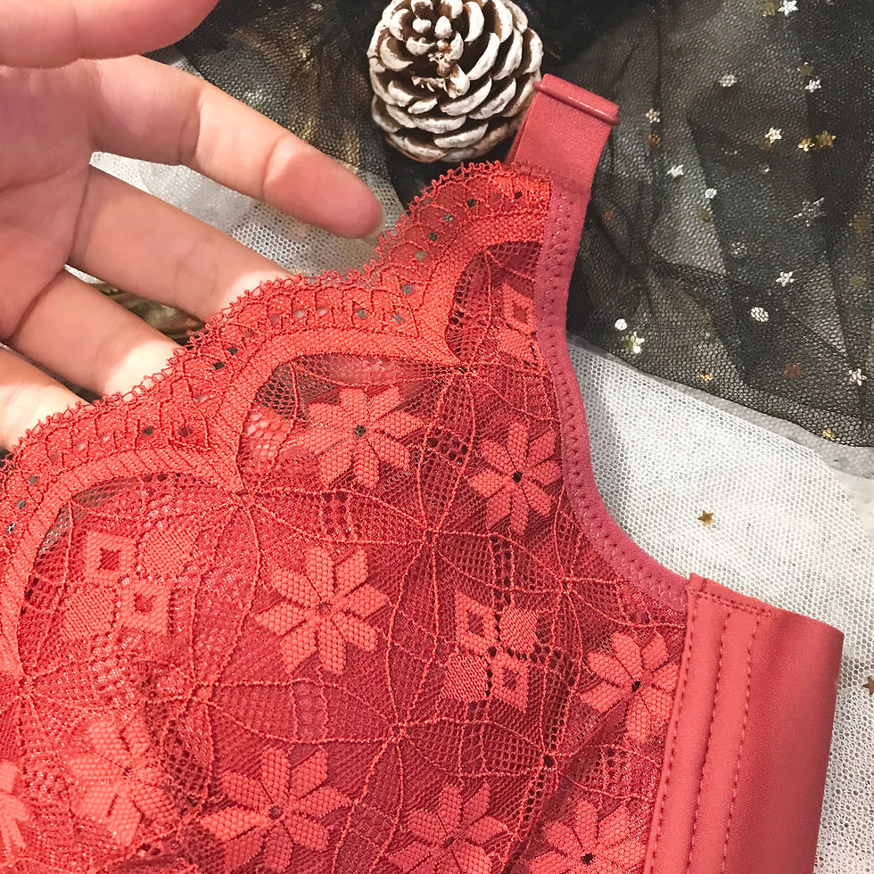 縮圖：34BC通用八角花絲滑無鋼圈Bra