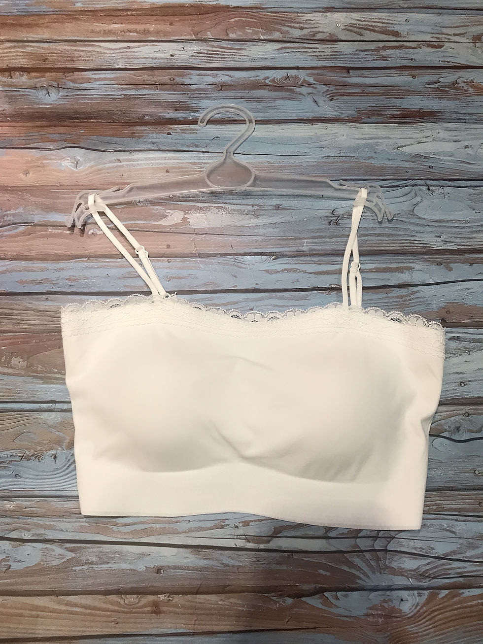 縮圖：爽滑光面抹胸半交叉背固定墊吊帶TOP