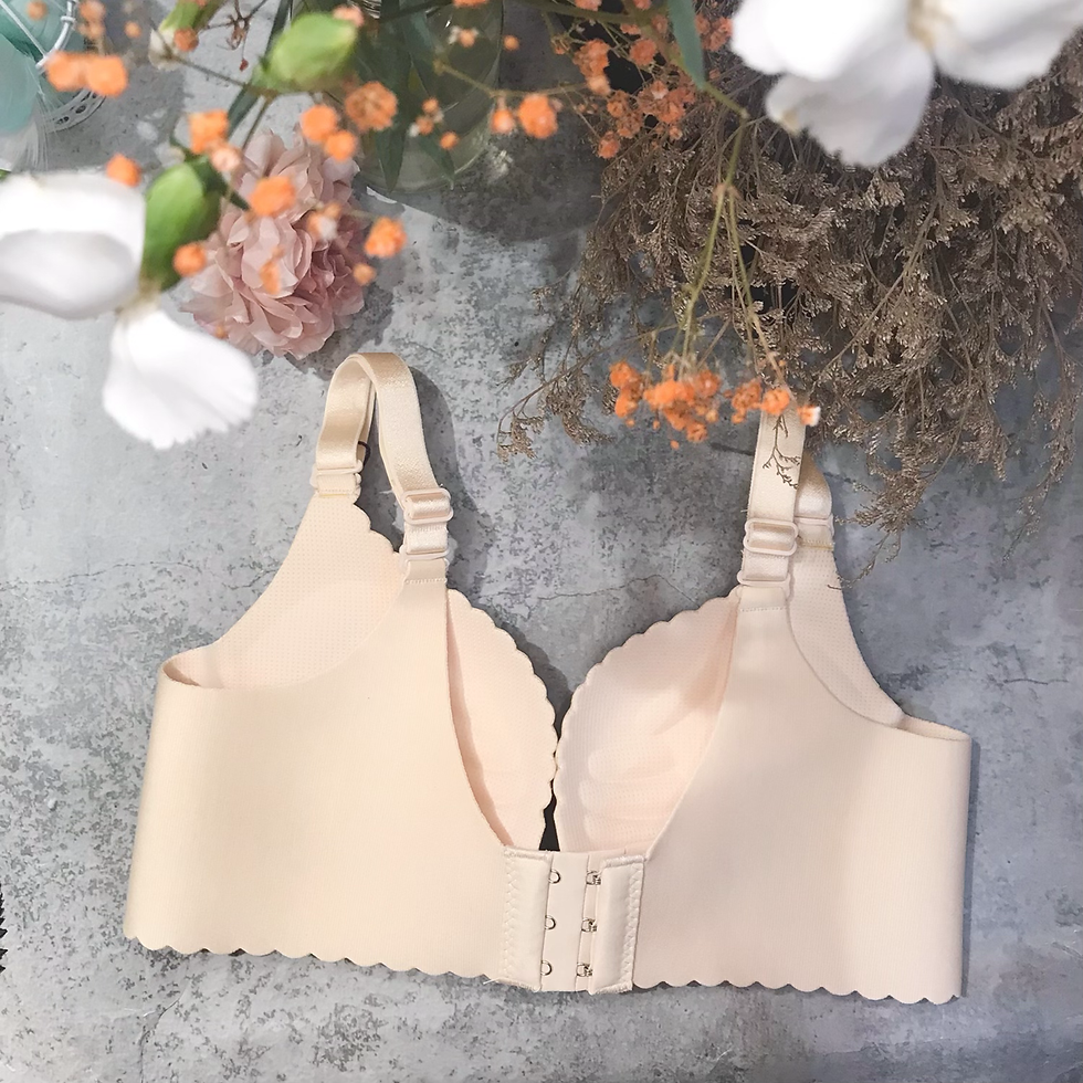 縮圖：34/36/38B CUP 小波浪款暗直紋無痕T-shirt Bra