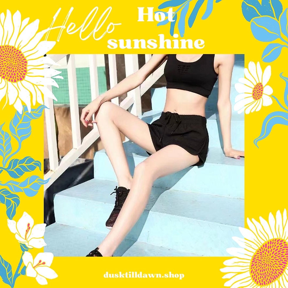 跑步雙層橡筋+綁繩短褲