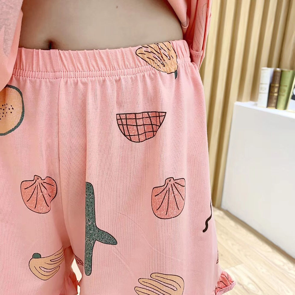 縮圖：出口生果植物棉吊帶睡衣套裝