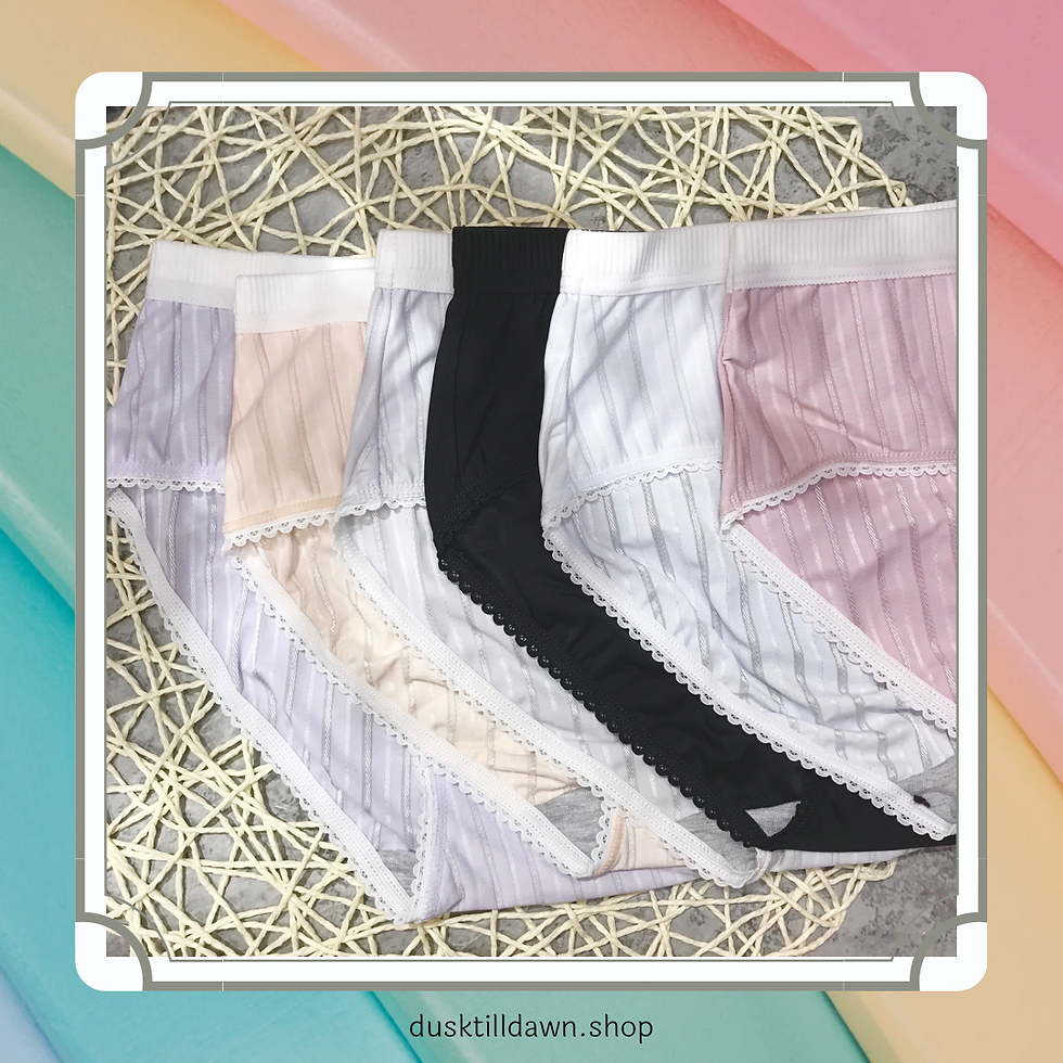 縮圖：低腰糖果色超薄棉腰邊透氣爽身內褲Hipsters panties